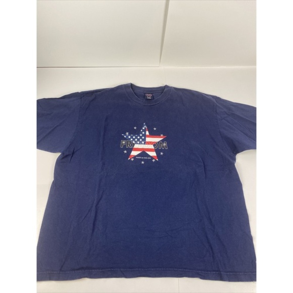 Vintage USA Freedom Shirt Star Flag Made In USA Size‎ XL